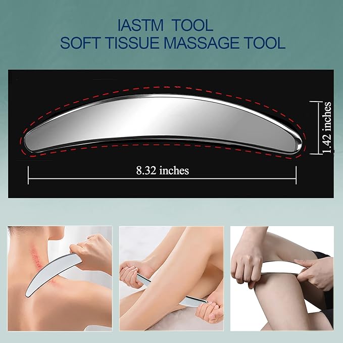 BYYDDIY SDC 3 in 1 Stainless Steel GuaSha Muscle Scraper Tools Set,Scar Tissue Tool,Physical Therapy Tools,Muscle Scraping Tool,Massage Scraper,IASTM Tools,Soft Tissue Massage Tool (SD2C)