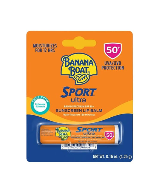 Banana Boat Sport Performance Sunscreen Lip Balm SPF 50 0.15 oz (Pack of 4)