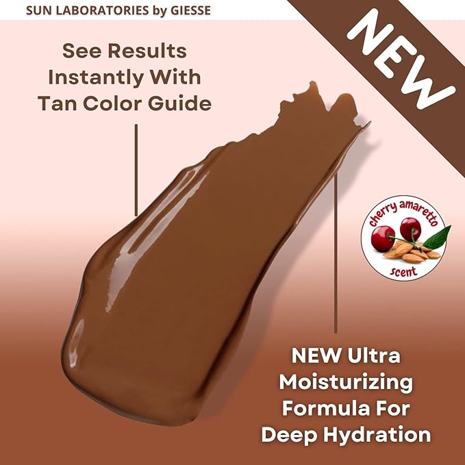 Sun Laboratories By Giesee Tan Overnight Self Tanning Lotion 8 oz 2 Pack, Self Tanning Lotion, Self Tanner, Tanning Lotion, Odorless, Non-Toxic, Medium, Light & Fair Skin, Face & Body