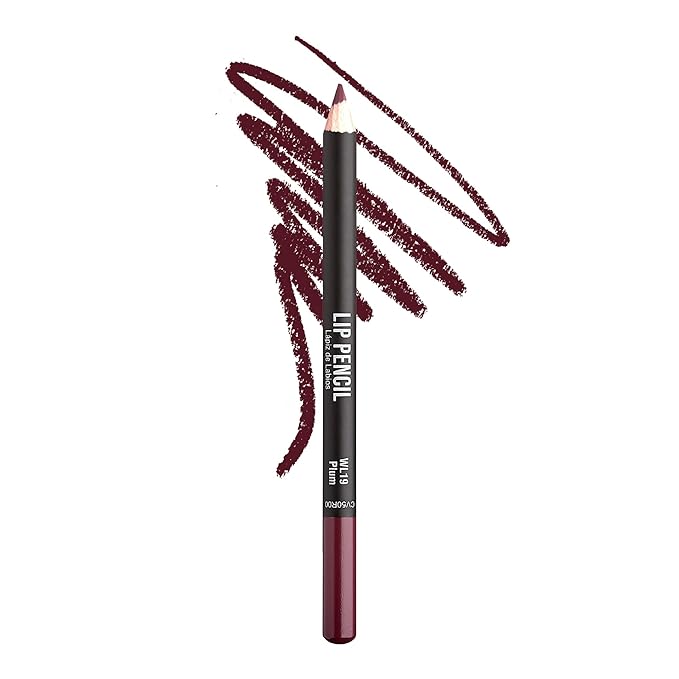 Professional Slim Lip Pencil, Creamy Soft Lip Liner, Smooth Long-Lasting Rich Lip Color, Natural Lip Makeup, Water-Resistant Lip Crayon (Plum)