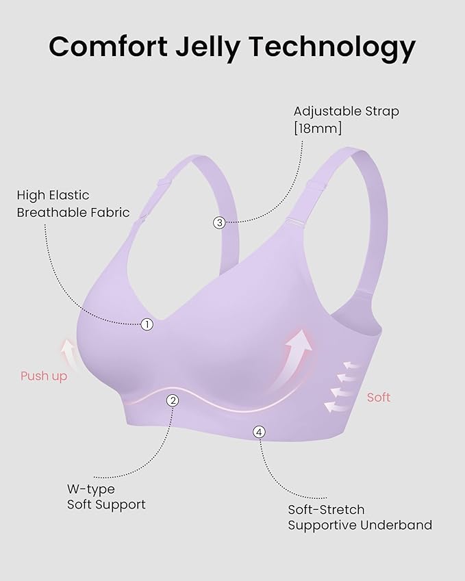 HORISUN Comfortable Seamless Full Coverage Bra for Women Wireless Bras with Soft Support Regular and Plus Size