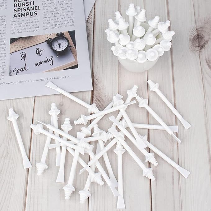 Plastic Wax Applicator Sticks and Disposable Spatulas - 50 Pieces for Nostril Cleaning, Nose Hair Removal, and Waxing