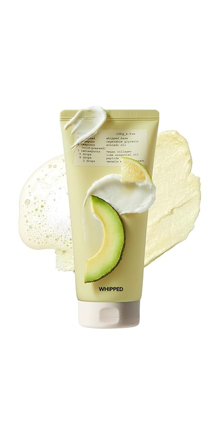 Whipped Korean Skincare Face Wash, Extra Deep Moisturizing Vegan Facial Cleanser for Dry Skin with Niacinamide, Hyaluronic Acid, Ceramide, Lime & Avocado, Doubles as a Face Mask, 4.5 oz