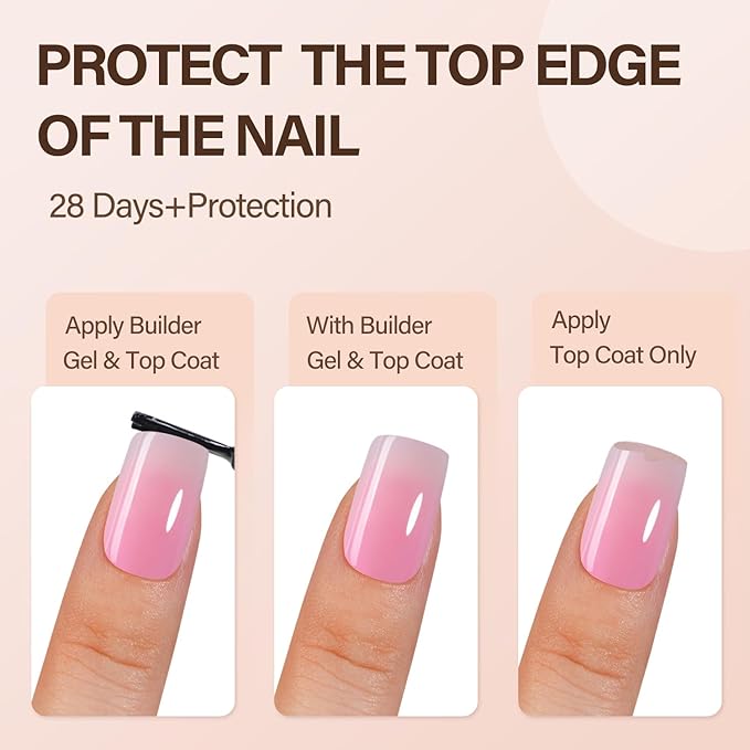 Vansiho 150 Pcs Ombre Gel Nail Tips, Short Square Press on Nails, Soft Gel Nails False Nail, Acrylic Fake Nails for Nail Art DIY - 15 Sizes