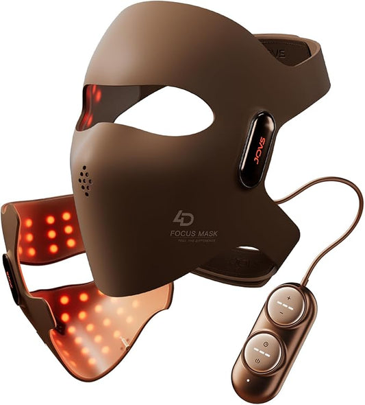 JOVS 4D Laser Light Therapy Mask, Red Light Therapy Mask for Face with FPT Technology, 4 Long Light Waves for Deep Anti-Aging and Wrinkle Reduction, 6× More Powerful than LED Laser Tech