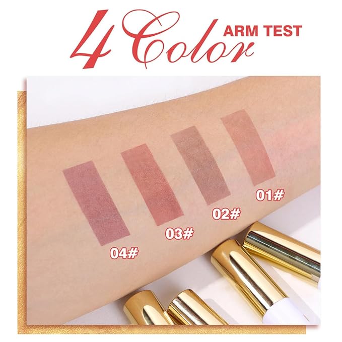 All Day Lip Stain Peel Off Gold Liquid Lip Gloss Tattoo, Ruby Red Matte Finish Peel Off Lip Stain Masque, Long Lasting Waterproof Lip Tint, Transfer-proof for All Skin Types 03#