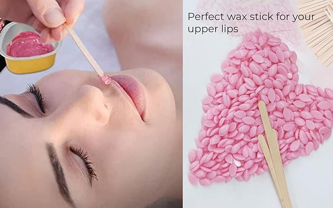 Mibly 1000 Pcs Wooden Wax Sticks - Eyebrow, Lip, Nose Small Waxing Applicator Sticks for Hair Removal and Smooth Skin - Spa and Home Usage