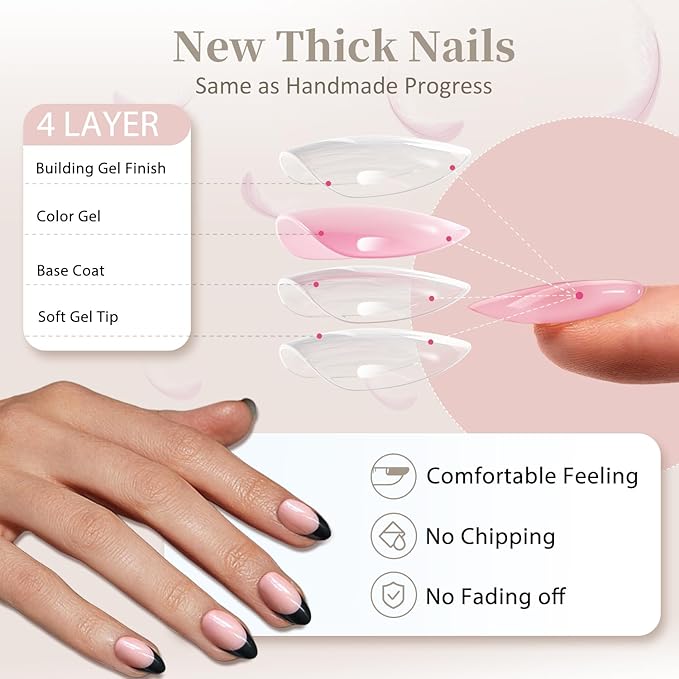 30Pcs Neon Green French Tip Press on Nails Short Almond Nails Press ons, Short Fake Nails Almond Shaped Acrylic French Glue on Nails False Nail for Women, Natural Stiletto Nail 15 Sizes