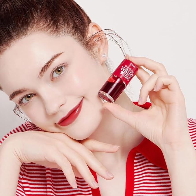 ETUDE Dear Darling Water Tint - Pomegranate Ade (9g) | Vivid Color Lip Stain with Moisturizing Weightless & Non-sticky Finish Lip Stain | Smudge-proof Lip Tint | Korean Makeup, Kbeauty
