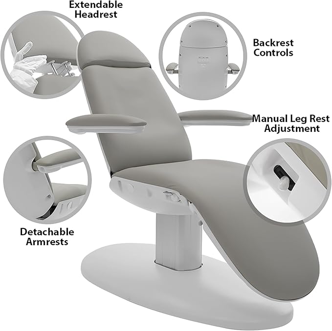 SKINACT Venus Electric Medical Spa Treatment Table/Chair with Free Wired Hand Remote Control(Taupe)