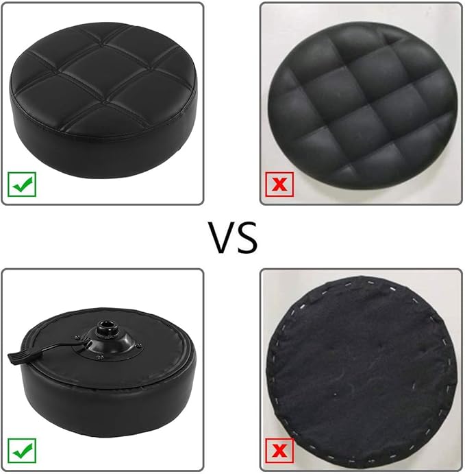 Rolling Stool for Shop Work Medical Tattoo Salon Lash,Heavy Duty Esthetician Hydraulic Chair Stool with Wheels (Black,with Foot Rest)