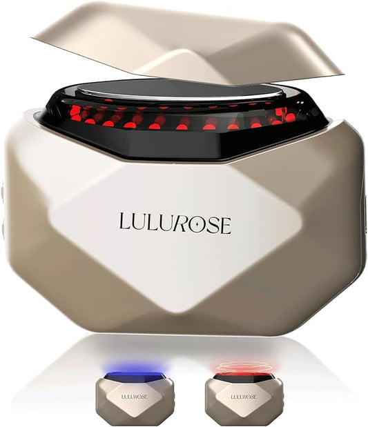 LULUROSE 4-in-1 Facial Massager,Cold Heat Facial Beauty Device for Face Neck Eye Lifting Firming Depuffing,Facial Sculptor Skin Care,at Home or Traveling