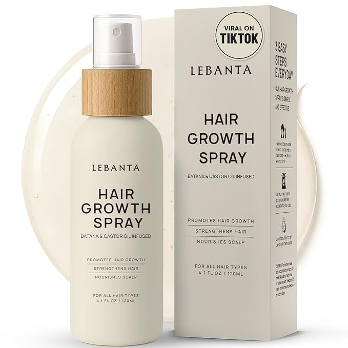 Hair Growth Oil Spray - 100% Pure Ingredients For Non Greasy, Thicker & Stronger Hair - Organic Batana, Castor, Biotin, Saw Palmetto, and Rosemary Oil for Men & Women Scalp - 4 FL OZ