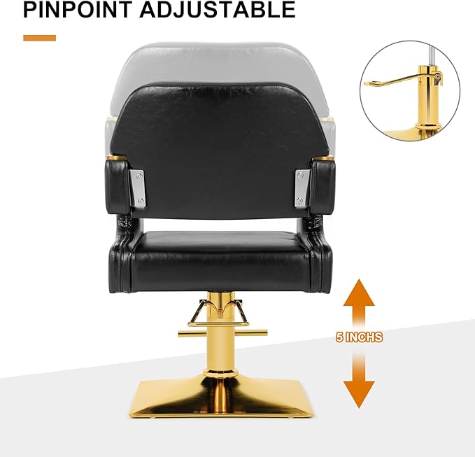 Artist hand Stylist Chairs for Salon Chair for Hair Stylist, Hydraulic Barber Chair 360 Degree Swivel Hair Chair Modern and Comfort, Spa Beauty Equipment Max Load Weight 330 Lbs Women Man Gold