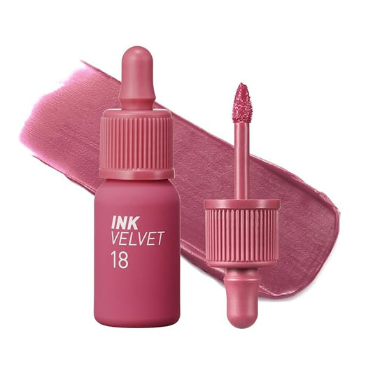 Peripera Ink the Velvet Lip Tint - High Pigment Color, Longwear, Weightless, Not Animal Tested, Gluten-Free, Paraben-Free (18 STAR PLUM PINK)