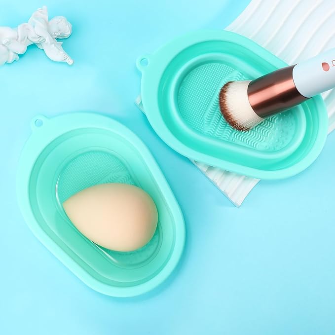 DUcare Makeup Brush Cleaner Shampoo Soap Solid Brush Cleaning Mat Removes Cosmetic Color Brush Cleaner Pad for Cleaning Makeup Sponges Brushes
