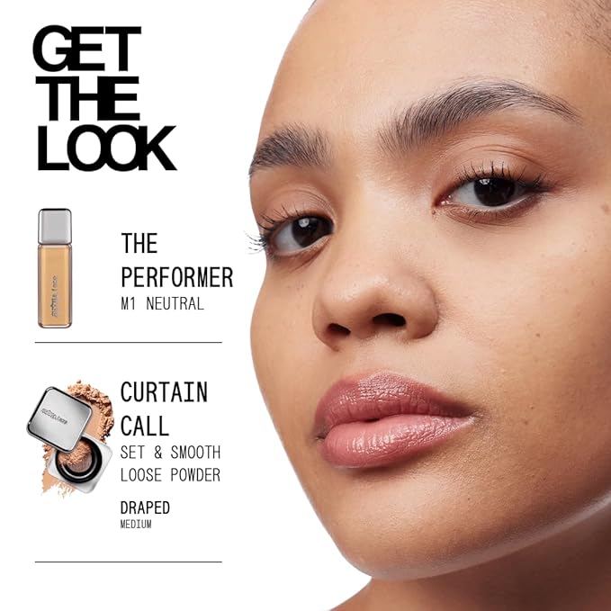 about-face THE PERFORMER Skin-Focused Foundation M1Neutral – Medium Coverage, Long-Wear, Breathable & Buildable Base – Clean, Vegan, Hydrating Formula with Blue Agave & Chlorella – 1.08oz