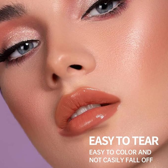 2-In-1 Peel Off Lip Stain Matte Finish Lip Liner Tattoo Peel-off Lip Tint, Long Lasting All Day Lip Masque Waterproof Smudge-proof Transfer-proof Peel Off Lip Makeup, 1#cinnamon