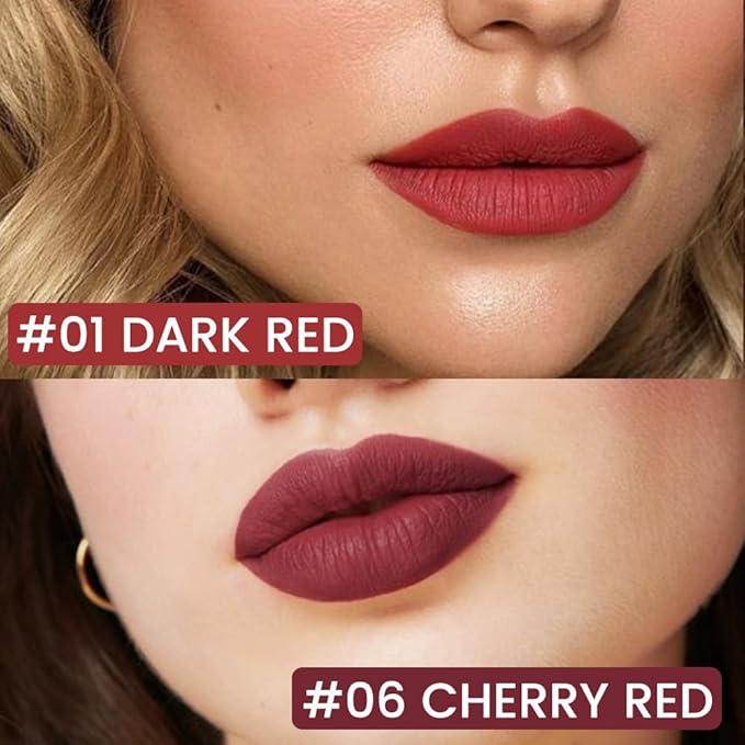 Kaely 2Pcs Dark Red Longwear Liquid Lip Liner Waterproof, 24 Hour Long Lasting Lip Liner Stain Marker Pen, 2-in-1 Matte Semi Permanent Lipliner & Lipstick, Vegan & Cruelty-Free, 01+06
