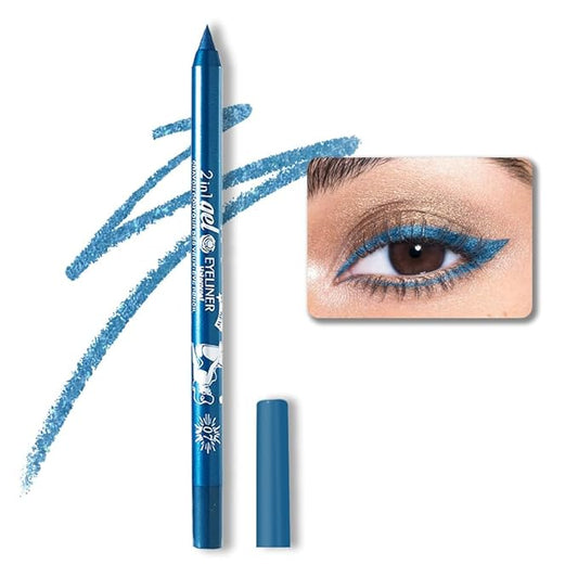 Kaely Sky Blue Waterline Pencil Eyeliner, Sharpenable Multi-Use Gel Eyeliner Pencil, Eye Liner Waterproof Smudge proof, Smooth Eye Makeup Liners, delineador de ojos contra el agua, 07