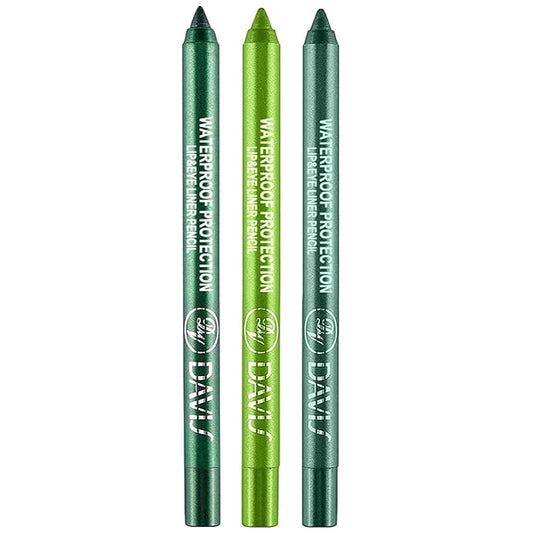 3 Colorful Eyeliner Pen Set, Eye Shadow Pencil, Pearl Eyeliner Kit Metallic Glitter Colored Eye liner for Women Eye&Lip Liner Professional Waterproof Eye Makeup (3PCS A)