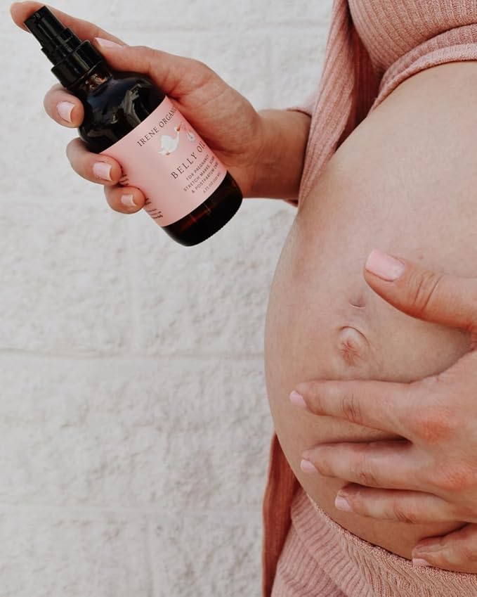 Belly Bundle by Irene Organics - Organic Belly Butter and Oil for Pregnancy Stretch Mark Prevention and Treatment - Award Winning Skincare For Pregnancy and Postpartum - Mother's Day Gift Set (Small)