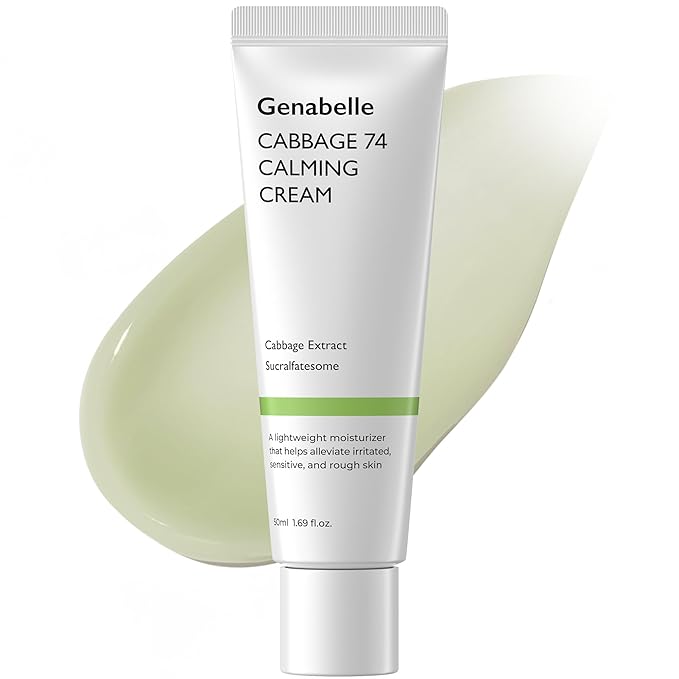 Cabbage 74 Calming Cream - Lightweight Watery-Type Moisturizer with CICA, Sucralfate, Hyaluronic Acid, Helps Instantly Calm, & Hydrate the Skin 1.69 fl. oz.