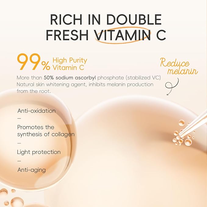 Vitamin C Skincare Set, 5-In-1 Skincare Gift Set With Cleanser, Toner, Face Serum, Face Cream, And Eye Cream, Skin Care Products For Teen Girls, Long-Lasting Moisturizing Skincare Set For Gift（5pcs）