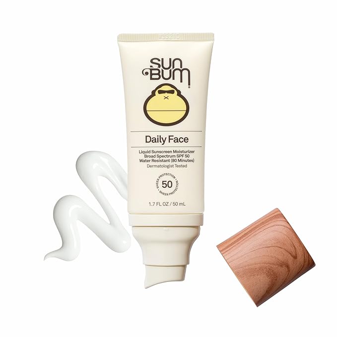 Sun Bum Daily SPF 50 Face Sunscreen Lotion - Broad Spectrum Moisturizing Facial Sunscreen with Vitamin E - Vegan and Hawaii 104 Act Compliant (Without Octinoxate & Oxybenzone) - Travel Size 1.7 oz
