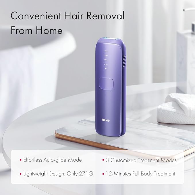 Ulike Laser Hair Removal for Women and Men, Air 3 Ice-Cooling IPL Hair Removal Device for Nearly Painless & Long-Lasting Results, 3 Modes & Auto Flashing for Fast Full Body Hair Removal from Home