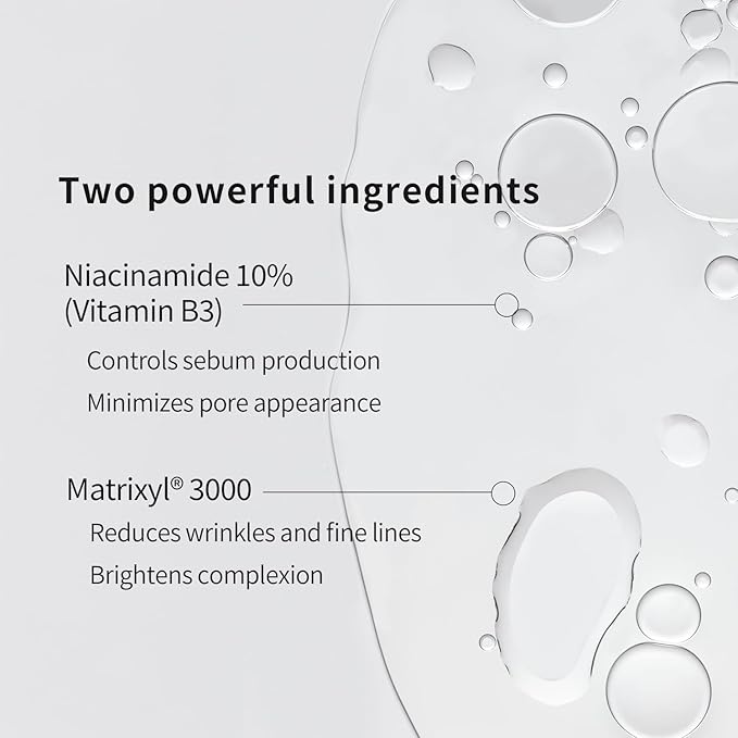 Epielle Complex Niacinamide 10% + Peptides Serum 3 fl.oz, Glowing and Firming Formula for Uneven Tone & Enlarged Pores, Anti-Aging Serum for Face, Korean Skin Care for Glass Skin