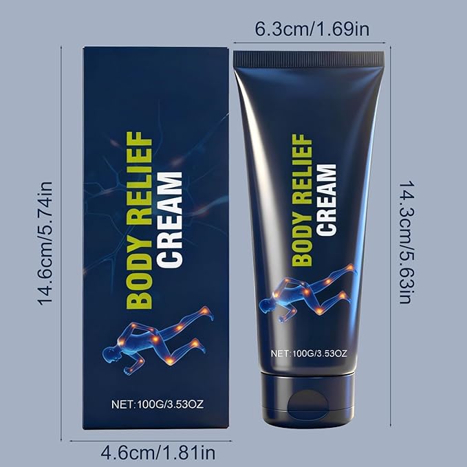 2Pcs Body Relief Cream, with Capsaicin & Arnica, Fast Absorption, Mild & All Natural for Hands, Legs, Waist, Joints, and Shoulders