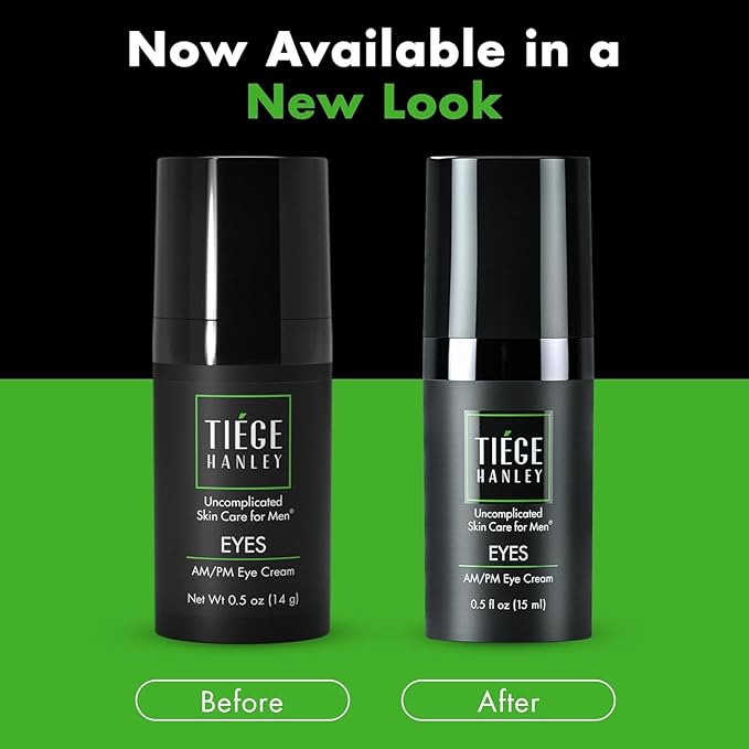 Tiege Hanley Eye Cream for Men, Morning and Night Under Eye Cream With Hyaluronic Acid and Vitamin B3, Helps Reduce the Look of Dark Circles and Puffiness, Anti Aging Men’s Skin Care, 0.5 Oz