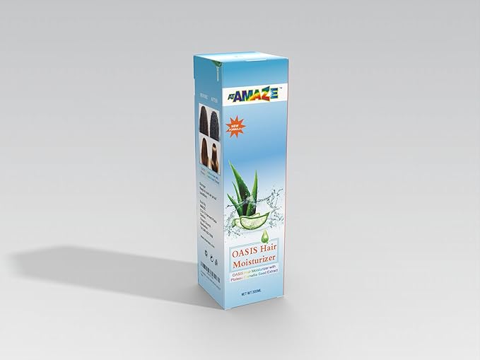 Oasis Hair Moisturizer, 300ml Natural with Aloe Vera, Detangles, Softens, Effectively Moisturizes Hair, Improves Manageability, Prevents Breakage, Promotes Hair Growth, Creamy in Pump Bottle