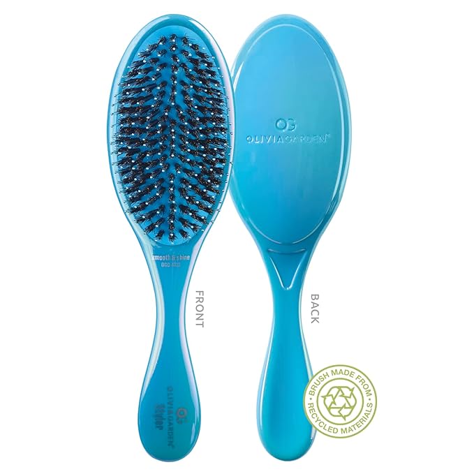 Olivia Garden Opal OG Brush Styler, To Smooth and add Shine, All hair Types, removable cushion for easy cleaning, scalp hugging for scalp massage, gentle, for women, men and children, Opal
