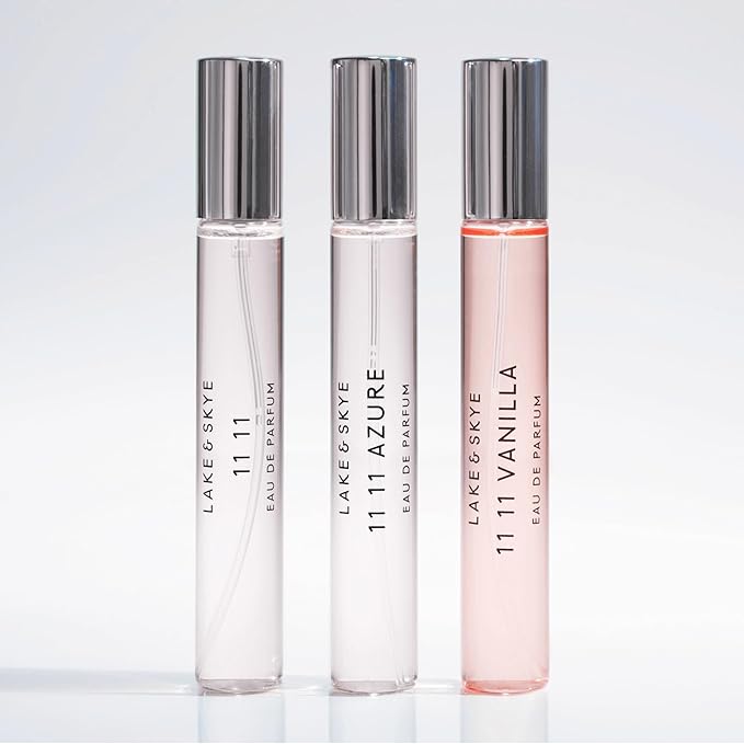 Lake & Skye 11 11 Eau de Parfum Travel Spray, Long Lasting Fragrance, 0.5 fl oz (15 ml) - Sheer & Uplifting Scent, Skin Musk