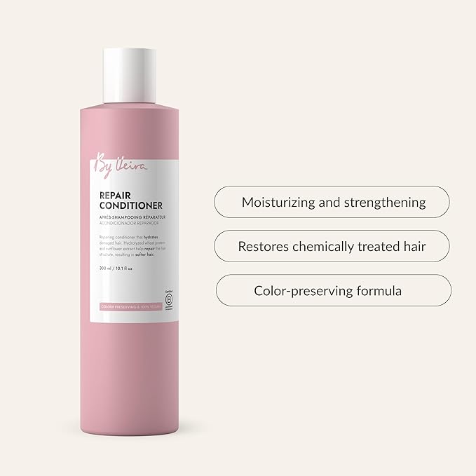 Repair Conditioner 10.1 Fl Oz, For Damaged Hair, Wheat protein/Sunflower Extract Gently Repairs Hair, Colour preserving, 100% vegan & Sulphate/Silicone free