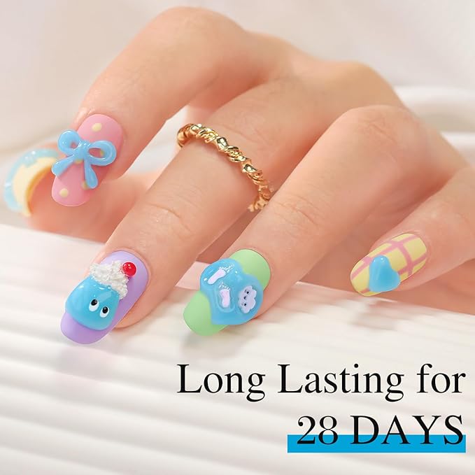 Double Rhythm 0.5 Oz 3D Nail Gel Nail Art Sculpting Gel No Wipe Gel Polish for Nail Designs DIY Nail Art for Drawing, Molding, Sculpture and Decoration (3D Sculpting Gel Blue)