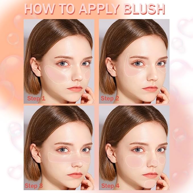 Blush for Cheeks Makeup Palette, Natural Matte Cream Powder Single Blushes for Eye and Cheek, Buildable Long-Lasting Color,Vegan & Cruelty-Free,Everyday Makeup Look for Women,#05-Nude Skin Tone