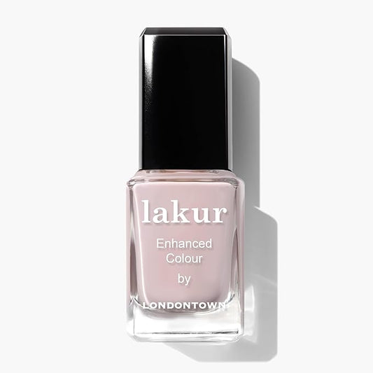LONDONTOWN lakur Nail Polish - Chip-Resistant, Non-Toxic, Conditions & Hydrates Nails | Glossy Pastel Mauve, Off The Record, .40 fl oz