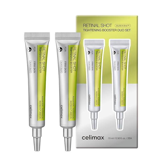 celimax The Vita A Retinal Shot Tightening Booster Duo Set 15mlx2 | with Retinal 0.1%, Matryxyl 3%, Pore Minimizer, Wrinkles & Fine Lines, Firmer Skin