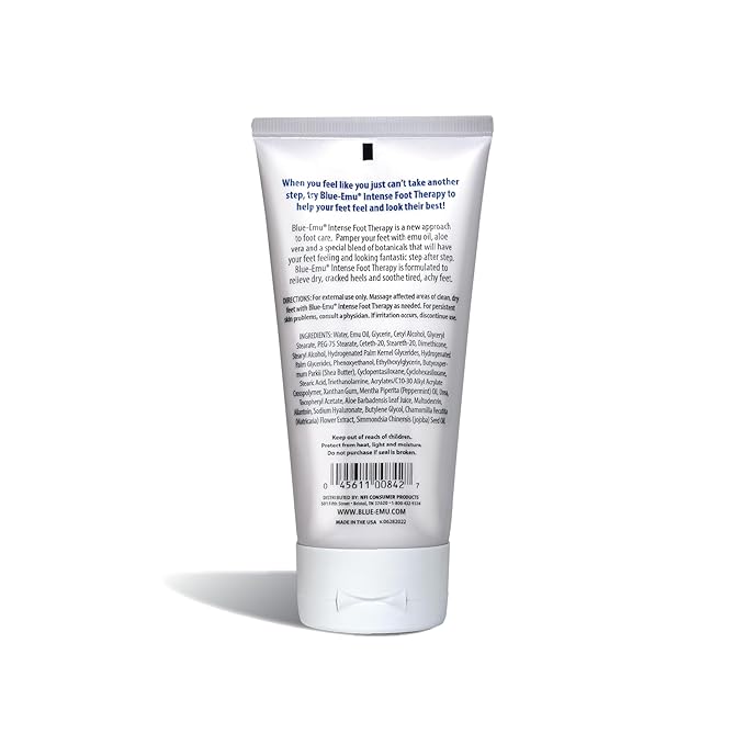 BLUE-EMU Intense Foot Therapy Cream for Dry Skin and Tired Feet - 5oz