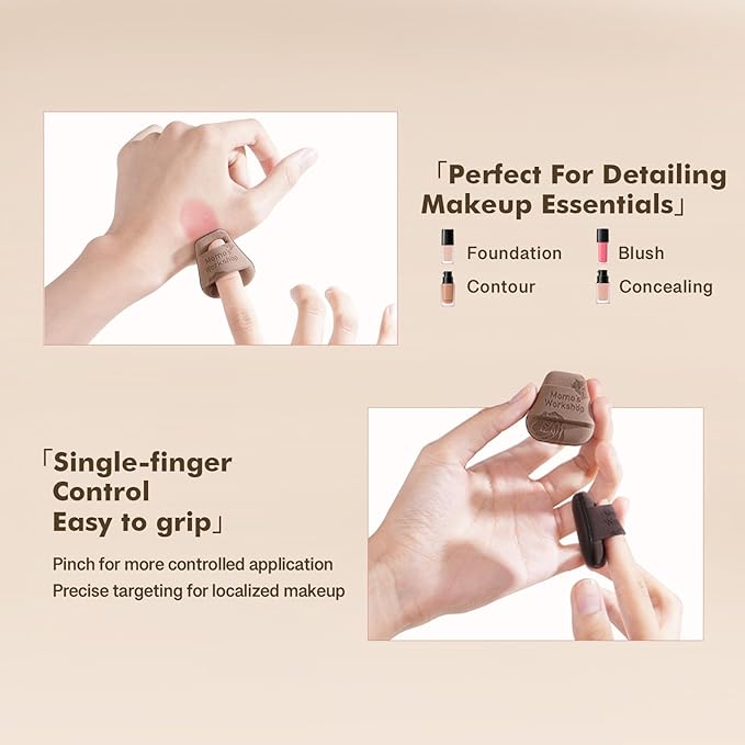 Mini Trapezoidal Makeup Sponge Set,Dual-Use Mini Rubycell Sponge for Foundation/Concealer/Blush,Soft, Even Application for Liquid & Cream Products,3pcs Mini Concealer Puffs & Storage Case