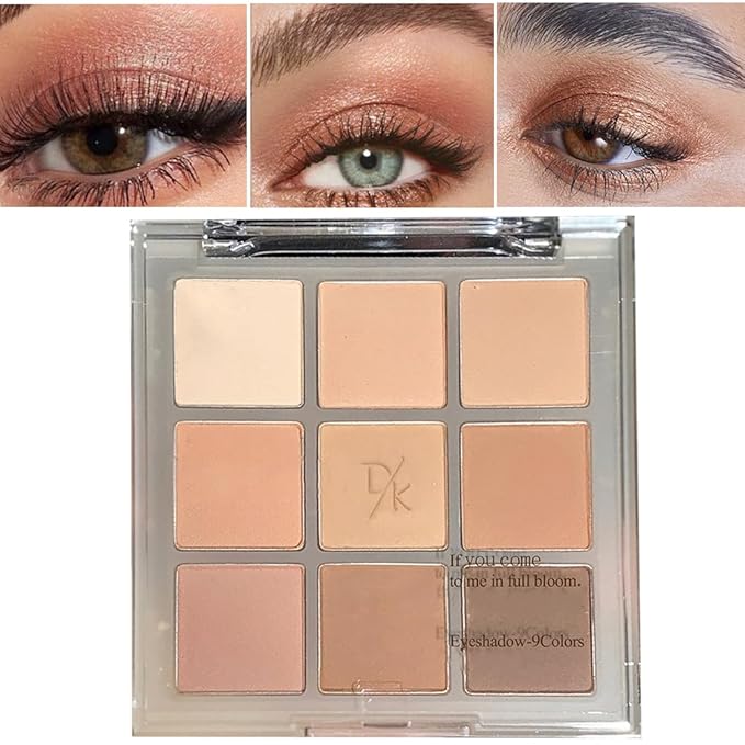 Eyeshadow Palette Makeup- 9 Colors Naked Eyeshadow Palette Matte NUDE Korean Natural Eye Shadow palettes Highly Pigmented Naturing-Looking Long Lasting (07#)