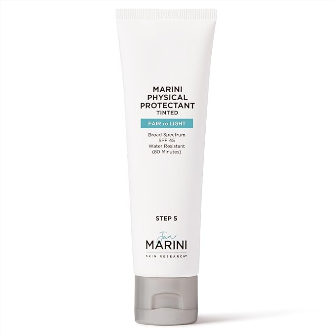 Jan Marini Skin Research Physical Protectant Tinted SPF 45 - Daily Face Protectant Product - Tinted SPF Facial Sunscreen - Sunscreen Aids Against Visible Wrinkles - Fair to Light Skin Tones - 2 oz