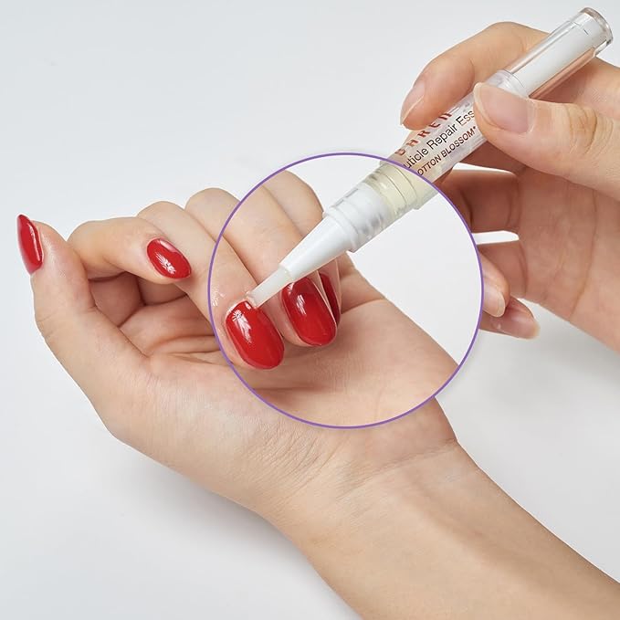 Baren Nail & Cuticle Oil Repair Essence Pen | Easy Pen Type | Strengthener for Damaged Nails | Korean Celebrity Nail Care Secret | Nail Growth Treatment with JoJoba Oil, Almond Oil, Vitamin E