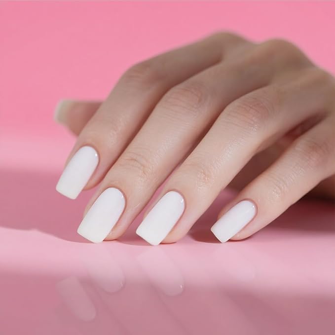 Extra Short Straight Nail Tips, SSWSBYKE 300pcs 15 Sizes Soft Gel Acrylic Nail Tips for Full Cover Pre-Shaped Fake Nails Tips Half Matte Press On Nails for Extension Home DIY Salon