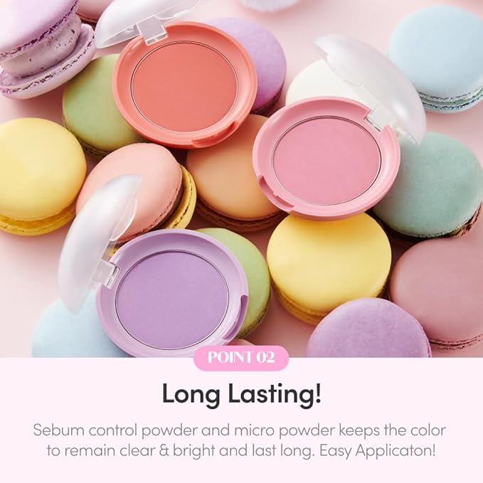 ETUDE Lovely Cookie Blusher - Red Grapefruit Pudding 4g | Glowing & Natural Powder Blush with Long-Lasting Sebum Control | Easy Application | Korean Makeup, Kbeauty, Perfect for Gift