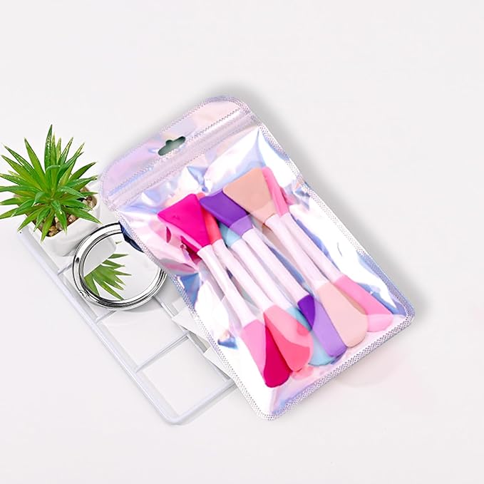 6PCS Silicone Face Mask Brush, Flexible Silicone Brush Applicator for face, Facial Cleansing Brushes Mask Makeup Brushes