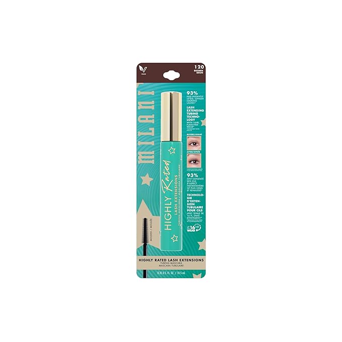 Milani Tubing Mascara | Highly Rated Mascara - Brown | Length and Lift | Shae Butter to Nourish and Condition Lashes